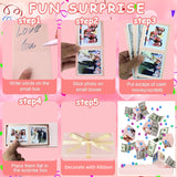 JINSTABAG Surprise Box Gift Box for Money, DIY Unique Folding Bouncing Gift Box with Confetti, Surprise Gift Box Explosion for Birthday, Anniversary, Valentine's Day.(Pink)