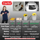 2024 Carllo New Upgraded-Bucket Lid Mouse Trap-Auto Reset Multi Catch-5 Gallon Bucket Compatible-Humane Mouse Trap-Flip Mouse Trap Indoor for Home and Outdoor-Free Hand Glove