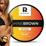 BYROKKO Shine Brown Tanning Accelerator Cream 6.4 Fl Oz, Use it as Indoor Tanning Lotion for Tanning Beds or Tanning Oil Cream for Outdoor Sun, Faster Tanning with Premium Natural Ingredients