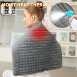 Heating Pad-Electric Heating Pads for Back,Neck,Abdomen,Moist Heated Pad for Shoulder,Knee,Hot Pad for Pain Relieve,Dry&Moist Heat & Auto Shut Off(Dark Gray, 20''×24'')