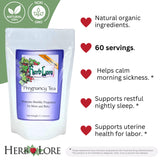 Herb Lore Pregnancy Tea - 60 Servings - First Trimester & Third Trimester Labor Prep Tea for Pregnant Women - Red Raspberry Leaf Tea & Nettle - Supports Occasional Morning Sickness & Sleep Issues *