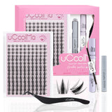 Fairy Lash Clusters Kit 8-18mm Manga Eyelash Clusters C Curl - WideSpan DIY Eyelash Extensions Kit Wet-Look Spiky Anime Lashes Individual Fake Eyelashes Clusters Kit Ultra-Thin Invisible Lash Band