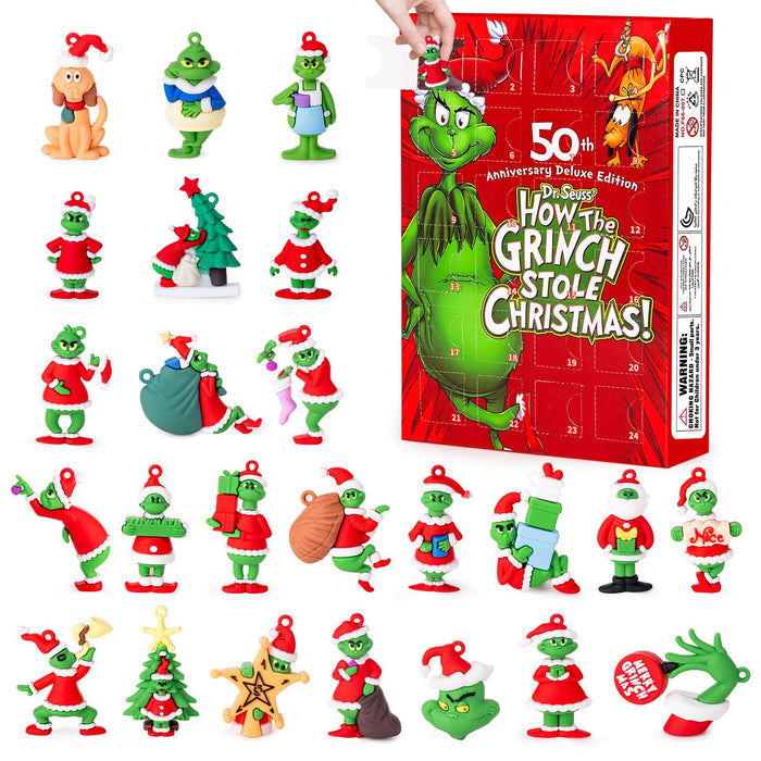 Christmas Advent Calendar 2024, 24 Day Christmas Countdown Calendar with 24 Pcs Christmas Doll Collectible for Kids Adult Teens,Christmas Vacation Advent Calendar Gifts