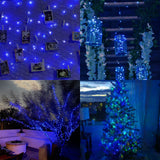 66Ft 200 LED Fairy Lights Plug in, Waterproof String Lights Outdoor 8 Modes Christmas Lights Bedroom Decor, Twinkle Lights for Girl's Room Garden Christmas Decorations (Blue)