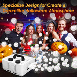 blessny 2-in-1 Fog Bubble Machine, Smoke Bubble Maker for Stage Halloween Christmas Birthday Party Wedding, 8000+Fog Filled Bubble Per Minute, 250W (White)