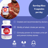 Moonstone Kidney Stone Stopper Capsules, Outperforms Chanca Piedra Stone Breaker and Kidney Support Supplements, Developed by Urologists to Prevent Kidney Stones, 90 Day Supply (360 Count)