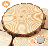 Binswloo 40 Pcs Natural Wood Slices Ornaments, 3.1-3.5 Inch Unfinished Craft Wooden Circles Round Wood Discs for Crafts Arts DIY Paintings Wedding Christmas Tree Decoration Coasters