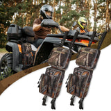 KEMIMOTO ATV Fender Bags, Detachable ATV Gear Bags Water-resistance Saddle Bags with Water Holder Compatible with Sportsman Scrambler TRX FourTrax Outlander 570 Two Camo Storage Bags for ATV