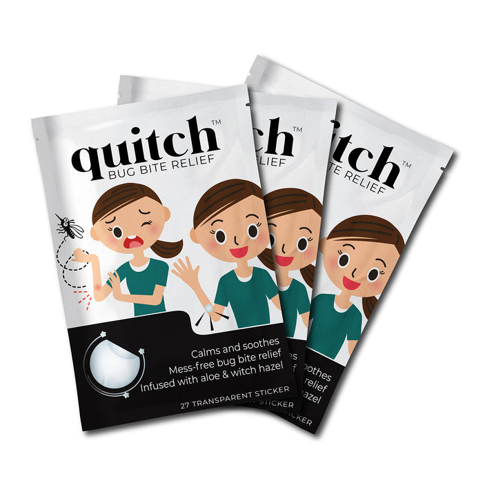 quitch 3x27ct Bulk Pack, Bug Bite Itch Relief Patch Kids, Summer travel essentials for kids, Mosquito Bug Bite Thing Suction Tool Alternative, Summer camp essentials itch relief for kids and baby