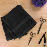 Utopia Towels - Salon Towel, Pack of 24 (Not Bleach Proof, 16 x 27 Inches) Highly Absorbent Cotton Towels for Hand, Gym, Beauty, Spa, and Home Hair Care, Black