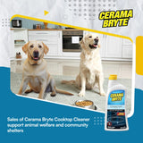 Cerama Bryte Removes Tough Stains Cooktop and Stove Top Cleaner for Glass - Ceramic Surfaces, 18 Ounces, 2 Pack