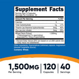 Nutricost Spermidine Wheat Germ Extract Supplement, 1500mg Wheat Germ Extract, 120 Capsules - 15mg Equivalent Spermidine Per Serving, 40 Servings, Vegetarian and Non-GMO