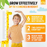 KTD BIOLABS Height Growth Maximizer - Natural Height Booster Teen Vitamins - Made in USA - Growth Pills to Reach Height & Grow Taller at Any Age - Height Increase Pills for Adults & Kids Growth