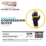 Copper Fit Hand Relief Compression Gloves, 2XL