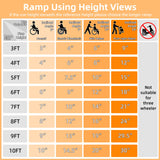 HABUTWAY 6ft Wheelchair Ramp, Portable Wheelchair Ramp with Support Legs, Double Non-skid Ramp Hold Up to 800Lbs, Threshold Ramp for Home,Stairs, Curbs,Steps,Doorway