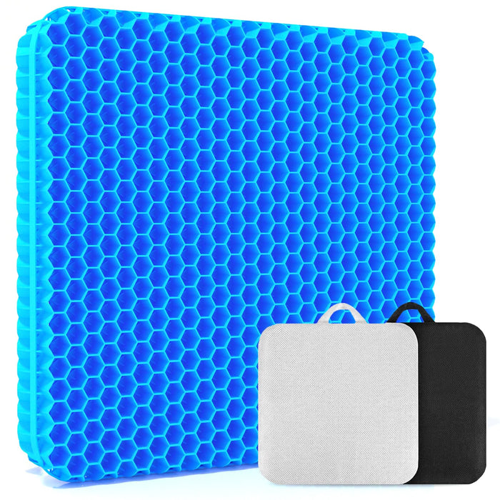 XSIUYU Extra-Large Gel Seat Cushion, Breathable Honeycomb Design Chair Cushions, Tailbone Pain Relief Egg Seat Cushion Butt Pillow, Chair Cushion for Office Chair Car Wheelchair Home Desk Chair