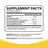 Nutritunes NutriCumin 1000mg Liposomal Turmeric Curcumin with NovaSOL (60 Softgels) | for Joint Health - Non-GMO, GMP-Certified, and Allergen Free