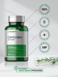 HORBAACH Cordyceps Mushroom Capsules 2000mg | 200 Count