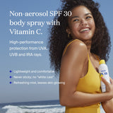 Supergoop! PLAY SPF 30 Antioxidant Body Mist w/ Vitamin C, 6 fl oz - Broad Spectrum Sunscreen Spray for Sensitive Skin - Clean Ingredients - Great for Active Days