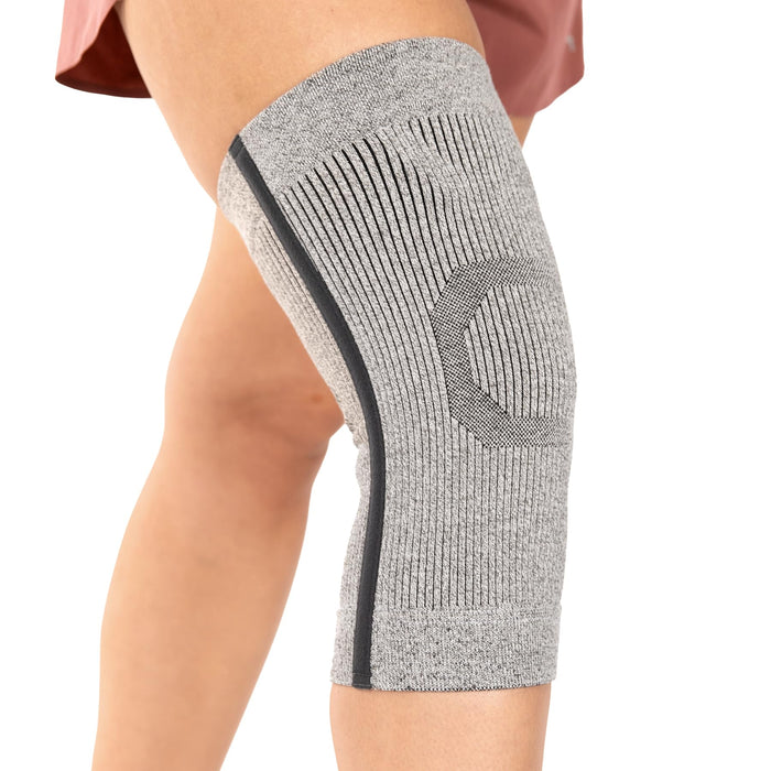 BraceAbility Knee Compression Sleeve - Athletic Knit Knee Support Brace for Women and Men, Arthritis Pain, Running, Working Out, Sports, Swelling, Meniscus Tear Relief (M/L)