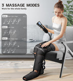 Gifts for Men Women Dad Mom, Mother Day, Father Day, Christmas, Birthday, Air Compression Massager with Heat for Foot, Leg and Knee, Works for Vericose Veins, Muscle Fatigue, Cramps, Swelling, Edema