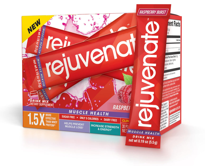 Rejuvenate Muscle Activator Drink Mix Sticks, Protein Powder Packets, Single Serving Protein Powder, Protein Powder Packets to Go