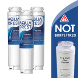 AQUA CREST 644845 Refrigerator Water Filter Replacement for Bosch Ultra Clarity 9000077104, 9000194412, 644845, B26FT70SNS, B22CS80SNS, B22CS50SNS, Haier 0060820860, Miele KWF1000, 3 Filters