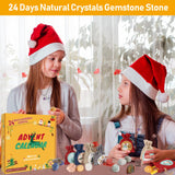 JELMOK Advent Calendar 2024, 24 Days Natural Healing Crystal Gemstones Minerals & Fossils Advent Calendar Crystals Christmas Calendar Enthusiasts Rocks Collection for Xmas Girls Boys Kids Men Women (Yellow)