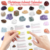 Crystal Advent Calendar 2023 for Kids, Gemstone Collection Advent Calendar Christmas Countdown Advent Calendar with 24 Real Gemstones, Natural Mineral Rock Collection Scientific Gift for Boys Girls