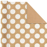 Hallmark All Occasion Reversible Wrapping Paper - Gold & Kraft Stripes, Triangles, Chevron, Polka Dots