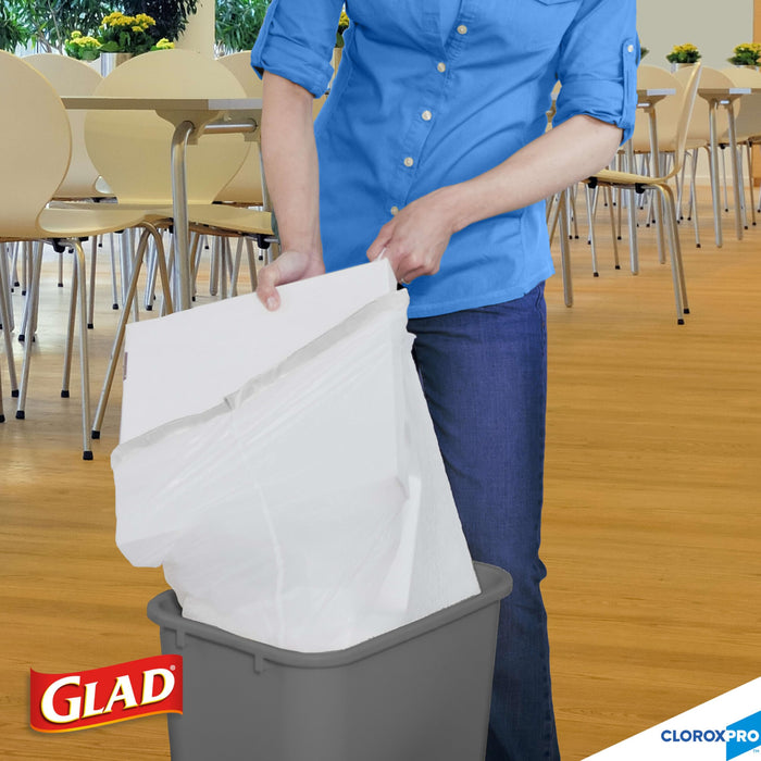 Glad Tall Kitchen Drawstring Trash Bags, 13 Gallon, White, Unscented,100 Count (Package May Vary)