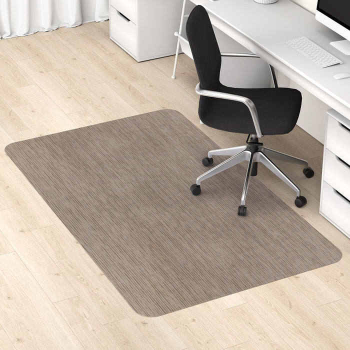 Blvornl Office Chair Mat - 35" x 48" Desk Chair Mat for Hard Wood and Tile Floor, Large Anti-Slip Hard Floor Protector, PVC Mat Desk Rug, Dark Brown
