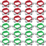 24PCS Christmas Wrist Band Jingle Bells Bracelets Jingle Bell Musical Instruments for Kids Christmas Party Favors (12 Red and 12 Green)