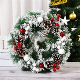 Christmas Wreath Winter Wreaths for Front Door, Advent Wreath Door Hanger Corridor Decorations Window Welcome Sign Pine Cones Home Winter Eucalyptus Small Artificial