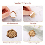 Yoption Initial Alphabet M Adhesive Wax Seal Stickers, 50 Pack Letter Wax Seal Stickers Envelope Seal Stickers Envelope Seals Self Adhesive Gold Stickers for Wedding Party Birthday Christmas (M)