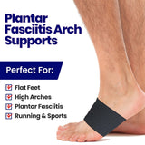 Arch Supports for Plantar Fasciitis Relief | Compression Sleeve Foot Brace For Heel Pain, Bone Spurs, Flat Feet, High Arches | Copper Infused Arch Support Bands for Women & Men Over Socks Fit Most