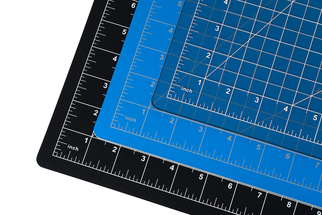 Dahle Vantage 10671 Premium Self-Healing Cutting Mat, 12"x18", 1/2" Grid, 5 Layers for Max Healing, Perfect for Crafts & Sewing, Black