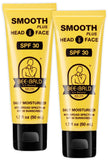 2-Pack Bee Bald SMOOTH PLUS Daily Moisturizer w/SPF 30 Broad Spectrum Sunscreen Tones, Hydrates & Moisturizes While Protecting Skin From The Sun's Harmful UVA/UVB Rays, 1.7 Fl Oz Each