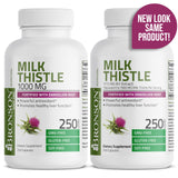 Bronson Milk Thistle Silymarin Marianum & Dandelion Root Liver Health Support, Antioxidant Support, Detox, 250 Capsules