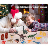 Dinosaur Advent Calendar 2024 - Jurassic Park Advent Calendar 2024 with Playmat Rug for Boys, Kids and Toddlers, 24-Day Countdown for Christmas Party Favor Gifts, Mini Dinos for 4 5 6 7 8 Years Old