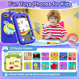 Kids Phone for Boys, Toys for 3-10 Year Old Boys Girls Christmas Birthday Gifts for Kids, Touchscreen Toddler Smartphone Learning Toys, Kids Toys Play Cell Phones with Camera, Games, Music, 8G SD Card