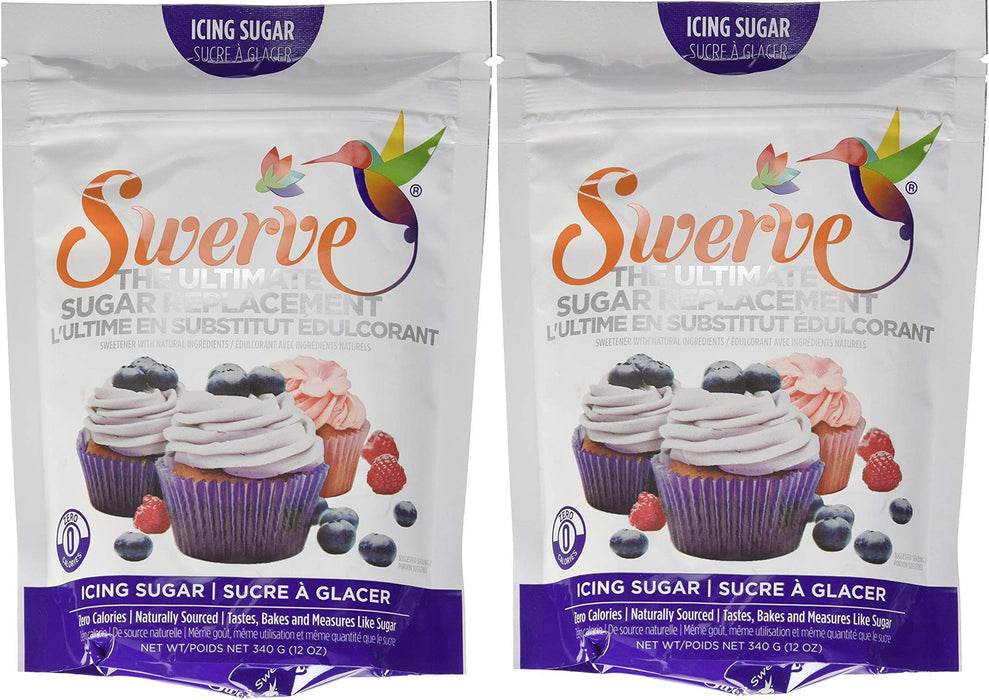 SWERVE The Ultimate Sugar Replacement - Icing Sugar, 340 Grams (2 Pack)