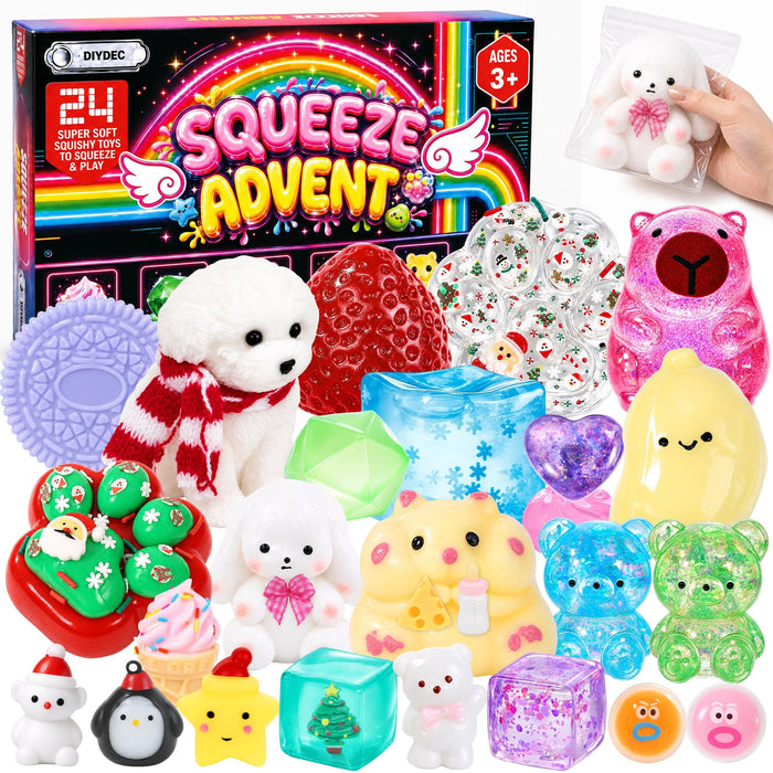 Advent Calendar 2026 Christmas 24 Days Countdown Calendar Squishy Toys