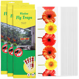 Fly Window Trap Fly Paper Sticky Strips Fly Trap Clear Tape Window Fly Traps Fly Catcher Clear Windows Trap for House Fruit Fly Sticky Traps Indoor & Outdoor Non Toxic (70PCS)