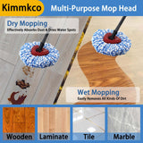 Kimmkco 6 Pack Spin Mop Head Replacement for O Cedar RinseClean Spin Mop Refill, Mop Replace Head for Only 2-Tank System, Fluffy Microfiber, Machine Washable