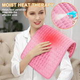 Heating Pad-Electric Heating Pads for Back,Neck,Abdomen,Moist Heated Pad for Shoulder,Knee,Hot Pad for Arms and Legs,Dry&Moist Heat & Auto Shut Off,Gifts for Women Men(Light pink,12''×24'')