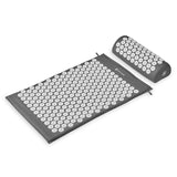 Gaiam Acupressure Mat and Pillow Set, Acupuncture Style Massage Mat & Pillow, Relief for Sciatic Nerve, Muscle Tension, Fibromyalgia, Neck, Shoulder & Back Pain, Migraine & Headaches and Insomnia Grey