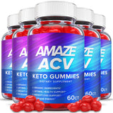 (5 Pack) Amaze ACV Keto Gummies - Official Formula, Vegan - Amaze Keto ACV Gummies, Amaze Keto Gummies, Amaze ACV Gummies with Apple Cider Vinegar Weight 1000mg Loss, Vitamin B12, Beet (300 Gummies)