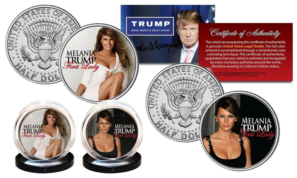 Melania Trump First Lady 2016 Presidential Election Official JFK U.S. 2-Coin Set