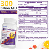 300 Billion AFU Akkermansia Probiotic | GLP-1 Probiotic for Women & Men, Akkermansia Muciniphila for GLP-1, Digestive, Gut, Immune, Enhances Gut Digestive Lining function, Akka Superbiotics - 120 Caps